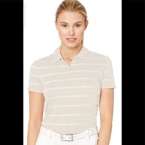 NWT Nike Dryfit Dry Polo White Stripe Shirt S